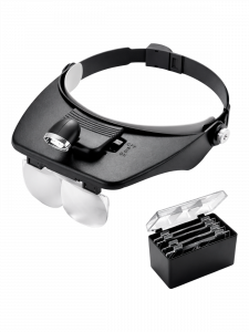 Лупа налобная увеличительная с подсветкой Орбита OT-INL10